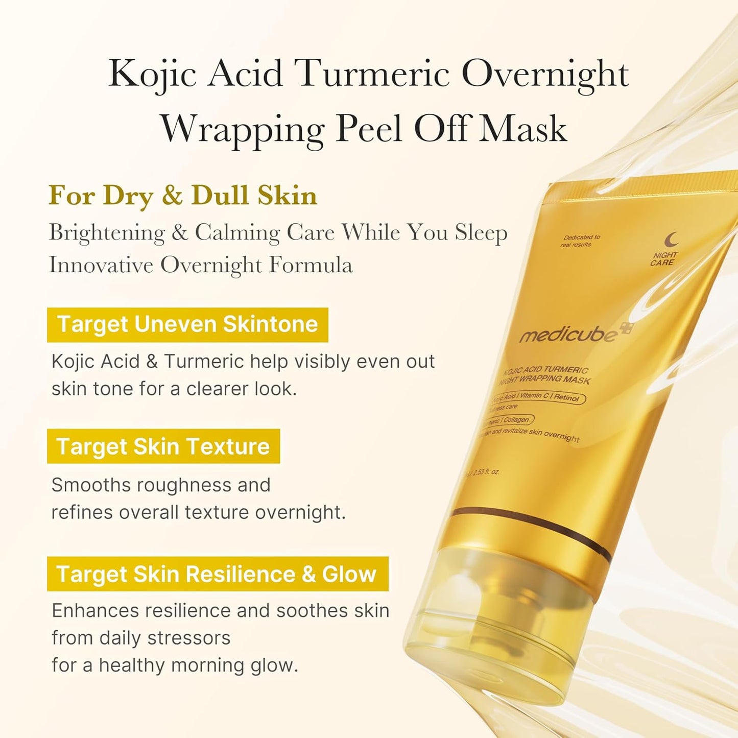 Kojic Acid Turmeric Overnight Wrapping Mask 2.53 fl. oz.