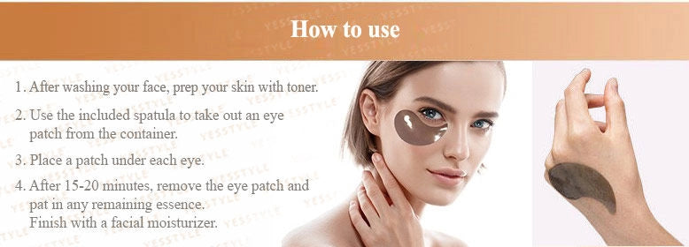 Petitfee Black Pearl & Gold Hydrogel Eye Patch (60 pcs-30 pairs)