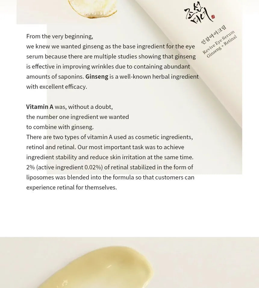 Beauty of Joseon Revive Eye Serum : Ginseng + Retinal (30ml)