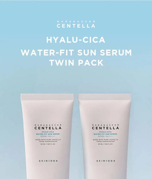 SKIN1004 - Madagascar Centella Hyalu-Cica Water-Fit Sun Serum SPF50+ PA++++ Twin Pack - 50ml*2ea