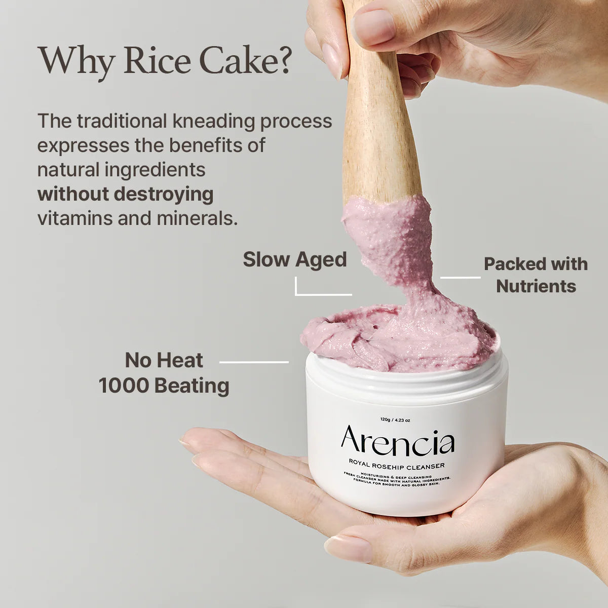 Arencia-Fresh Rosehip Rice Mochi Cleanser 120g / 4.23oz