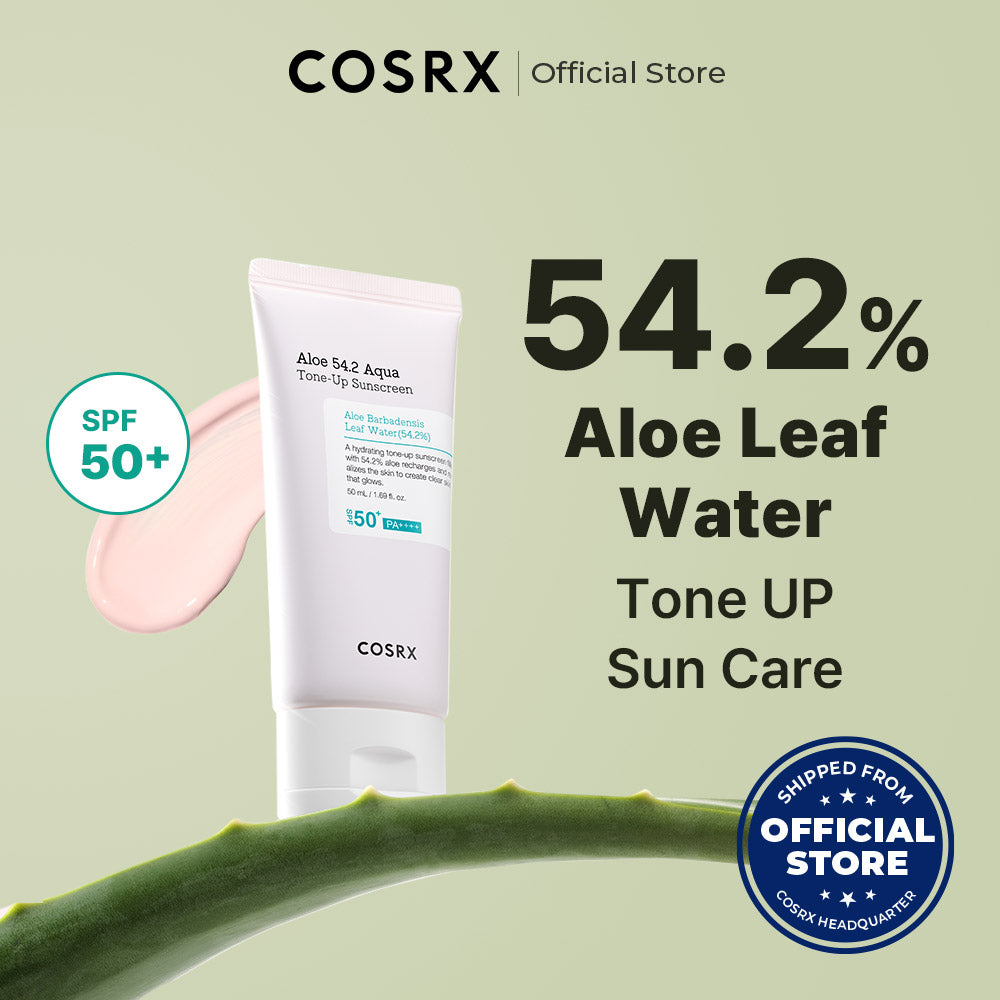 Aloe 54.2 Aqua Tone-Up Sunscreen SPF 50 Plus by CosrX for Unisex