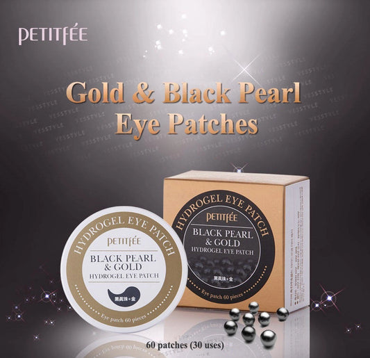 Petitfee Black Pearl & Gold Hydrogel Eye Patch (60 pcs-30 pairs)
