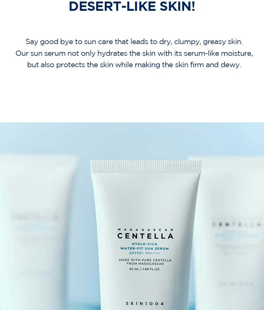 SKIN1004 - Madagascar Centella Hyalu-Cica Water-Fit Sun Serum SPF50+ PA++++ Twin Pack - 50ml*2ea