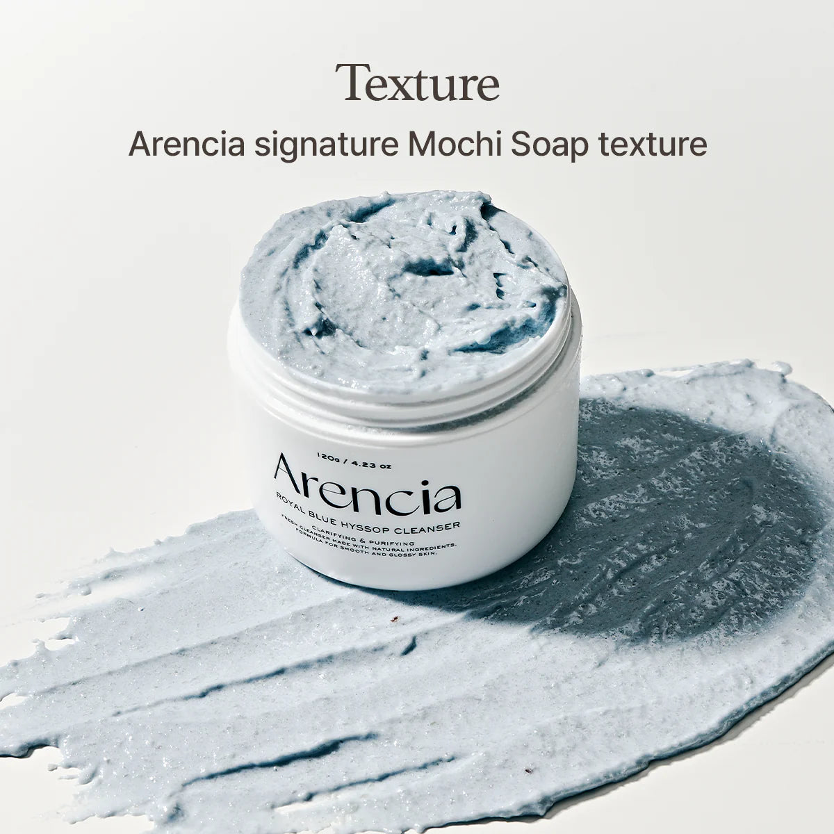 Arencia-Fresh Royal Blue Hyssop Rice Mochi Cleanser 120g