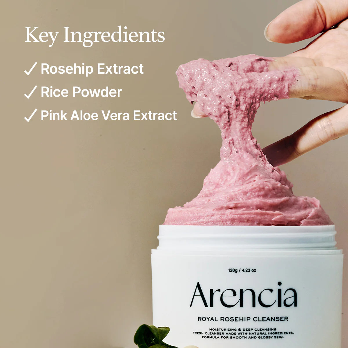 Arencia-Fresh Rosehip Rice Mochi Cleanser 120g / 4.23oz
