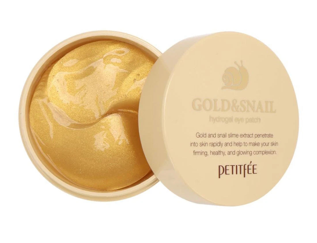Petitfee Gold & Snail Hydrogel Eye Patch (60pcs-30 pair)